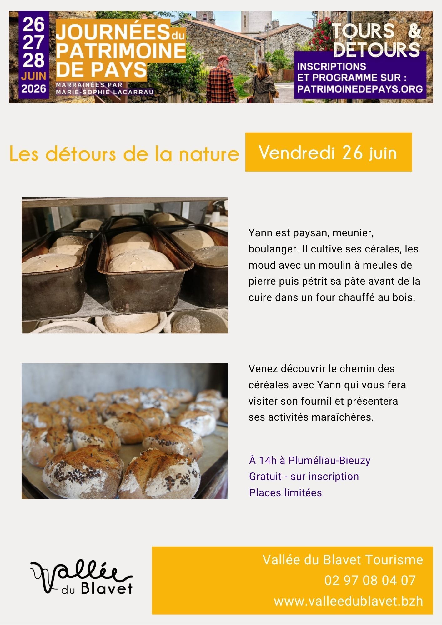 Affiche JPP 2026 - Les détours de la nature_Vallée du Blavet Tourisme